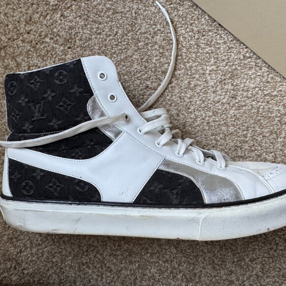 RARE Louis Vuitton Denim/Silver Skate Shoe Size 45 - Fits like US 12 - Picture 6 of 16